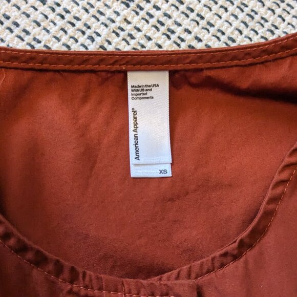 American Apparel Original Button Front Cotton Blouse XS - Picture 5 of 6